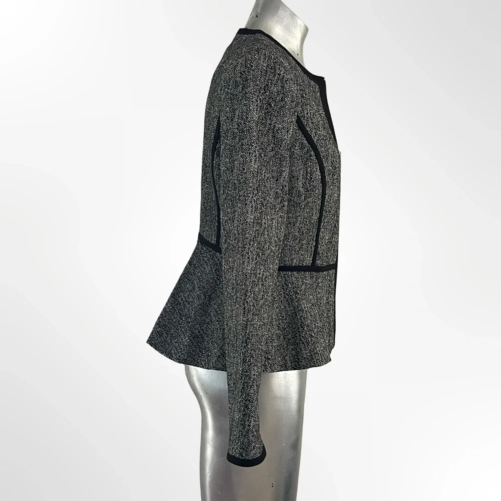 DKNY Black and Gray Textured Blazer in Size 6 - NWOT - Picture 2 of 8